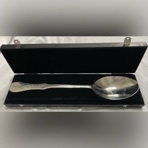 Vintage Askvoll Brug Støpt Tin Cast Pewter Extra Large Spoon, Norway.